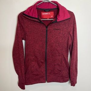 O’Neill Fleece Fitted Red full zip Sweater Jacket in Size XS